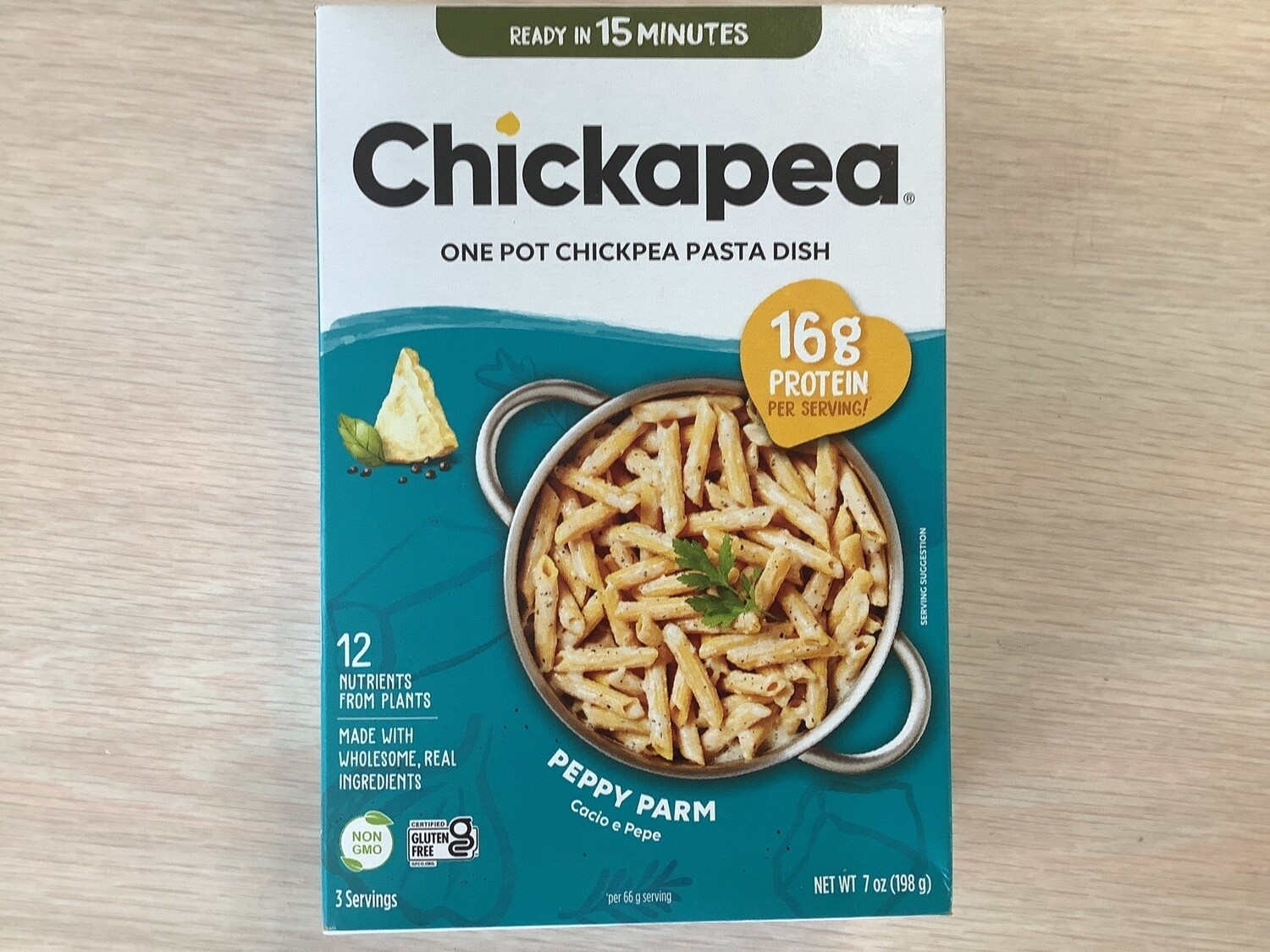 CHICKAPEA PASTA DISH PEPPY PARM CACIO E PEPE 7 OZ