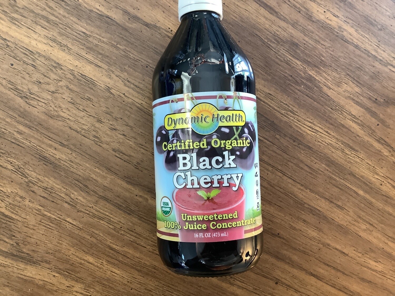DYNAMIC HEALTH BLACK CHERRY JUICE CONCENTRATE GLASS BOTTLE 16 FO