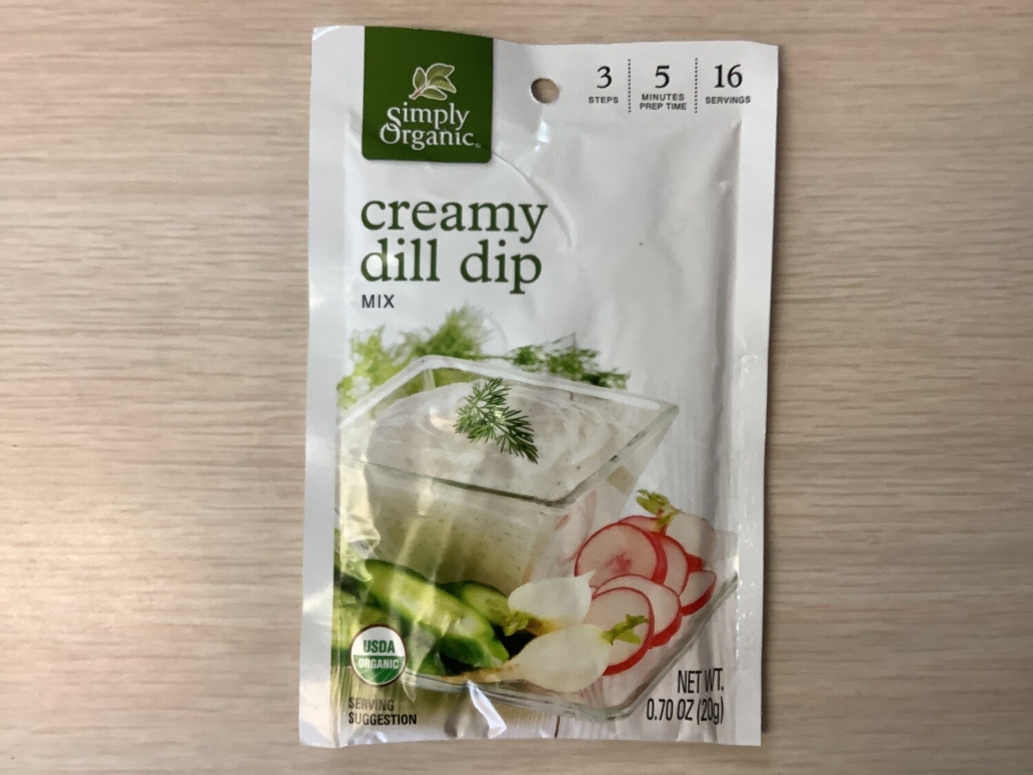 SIMPLY ORGANIC DIP MIX CREAMY DILL ORG 0.7 OZ