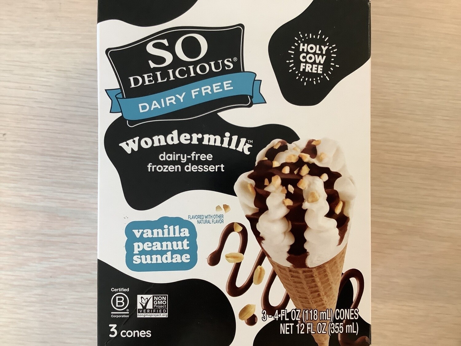 SO DELICIOUS CONE VANILLA SUNDAE 6PK FROZEN