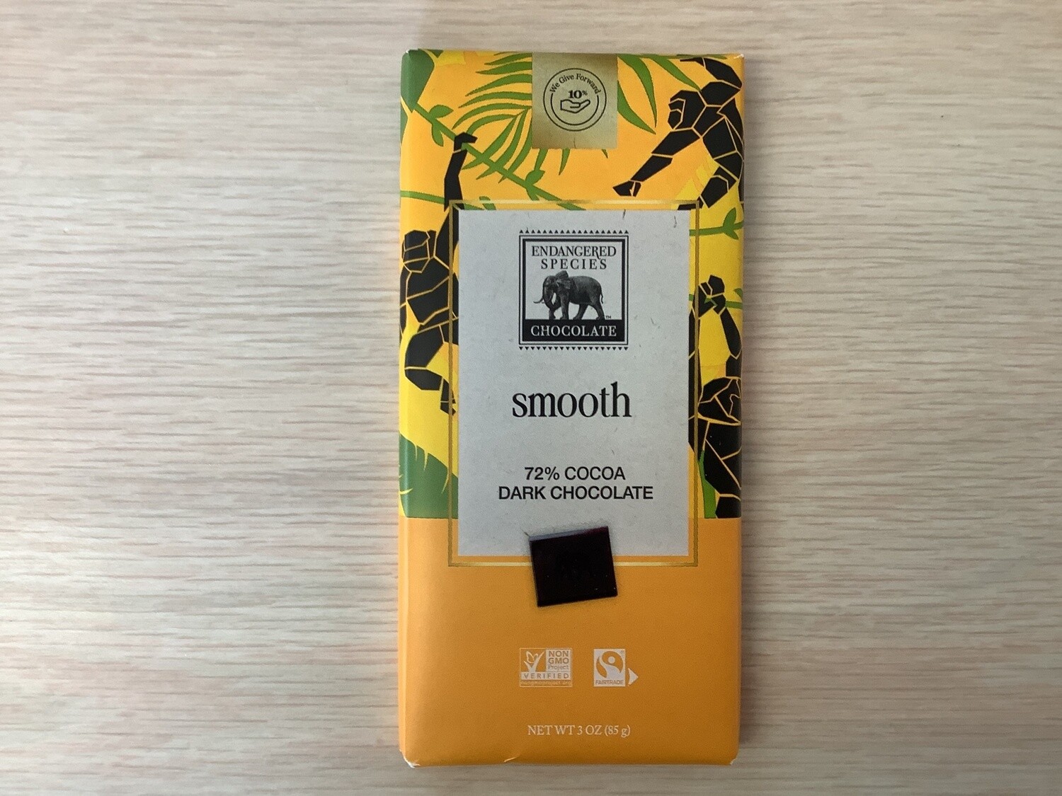 ENDANGERED SPECIES CHOCOLATE BOLD SILKY DARK BAR 3 OZ single
