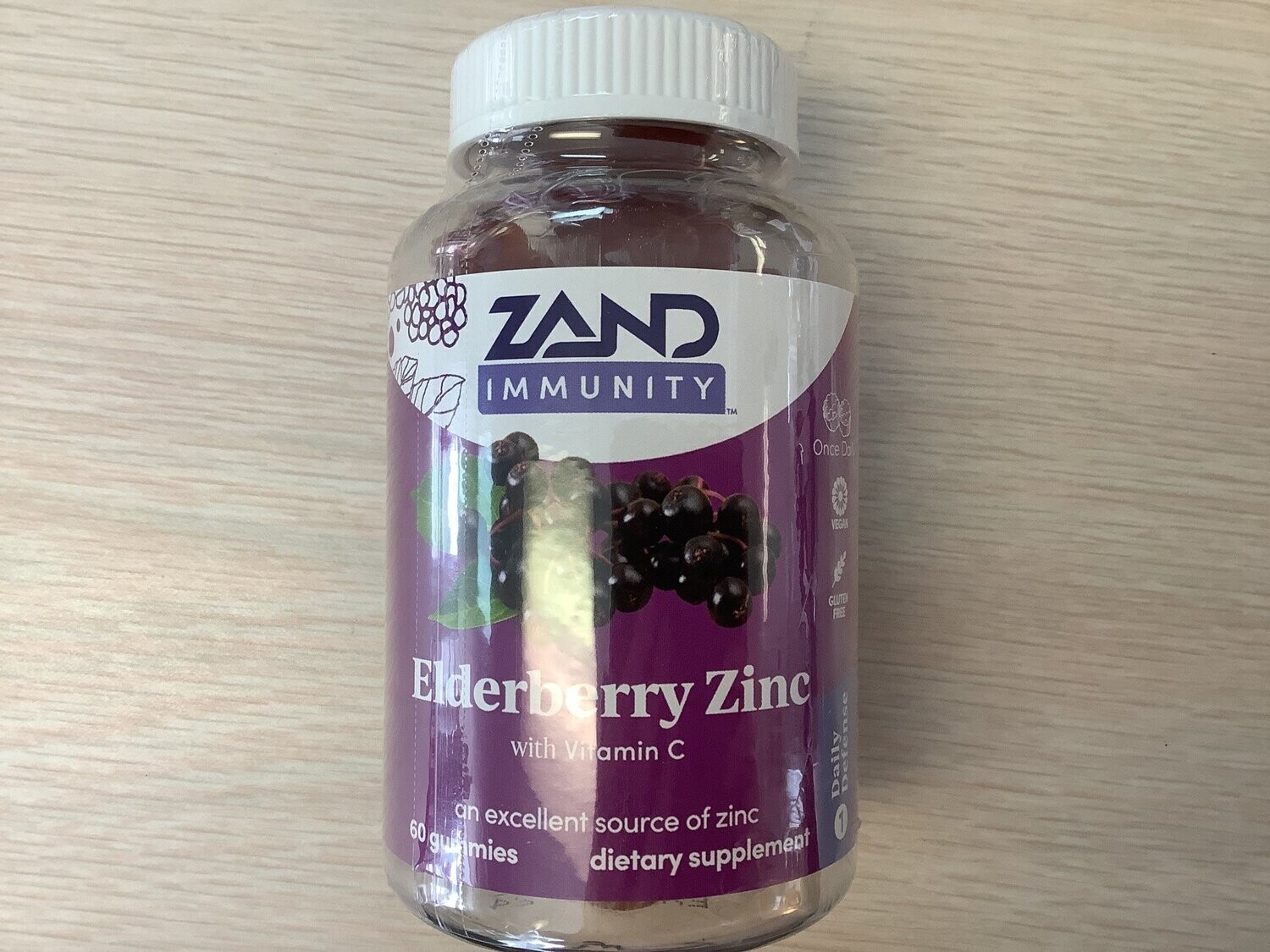 ZAND IMMUNITY ELDERBERRY ZINC GUMMIES 125 mg 60 ct