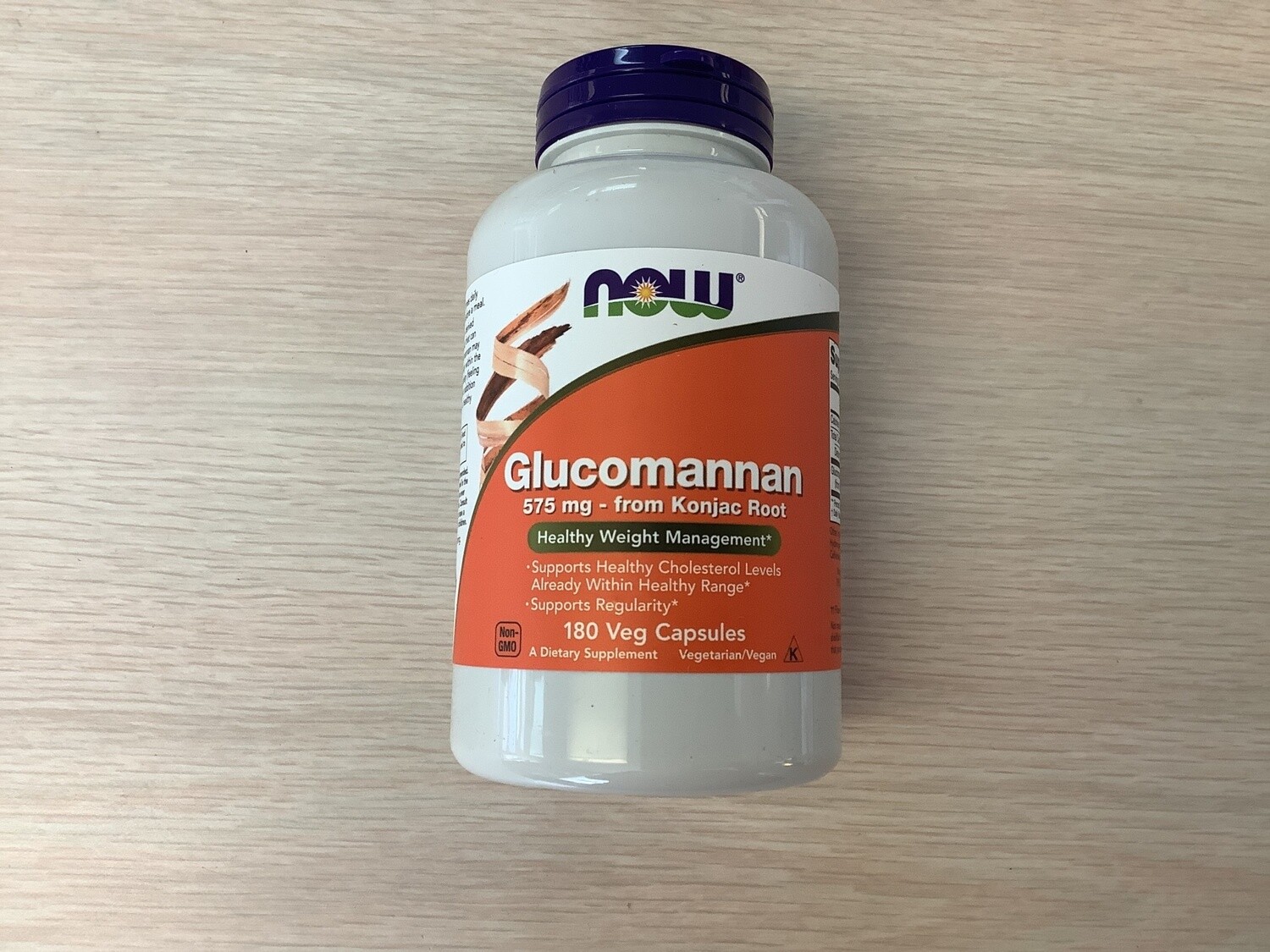 NOW GLUCOMANNAN 575MG  180 CAPS