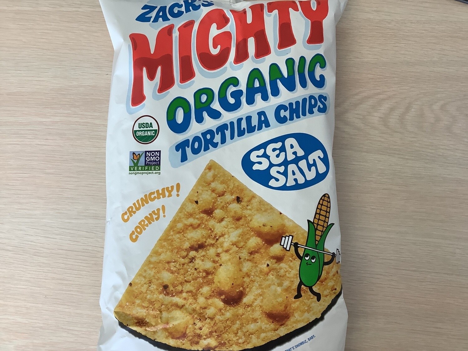 ZACKS ORGANIC CORN CHIPS SEA SALT 9OZ