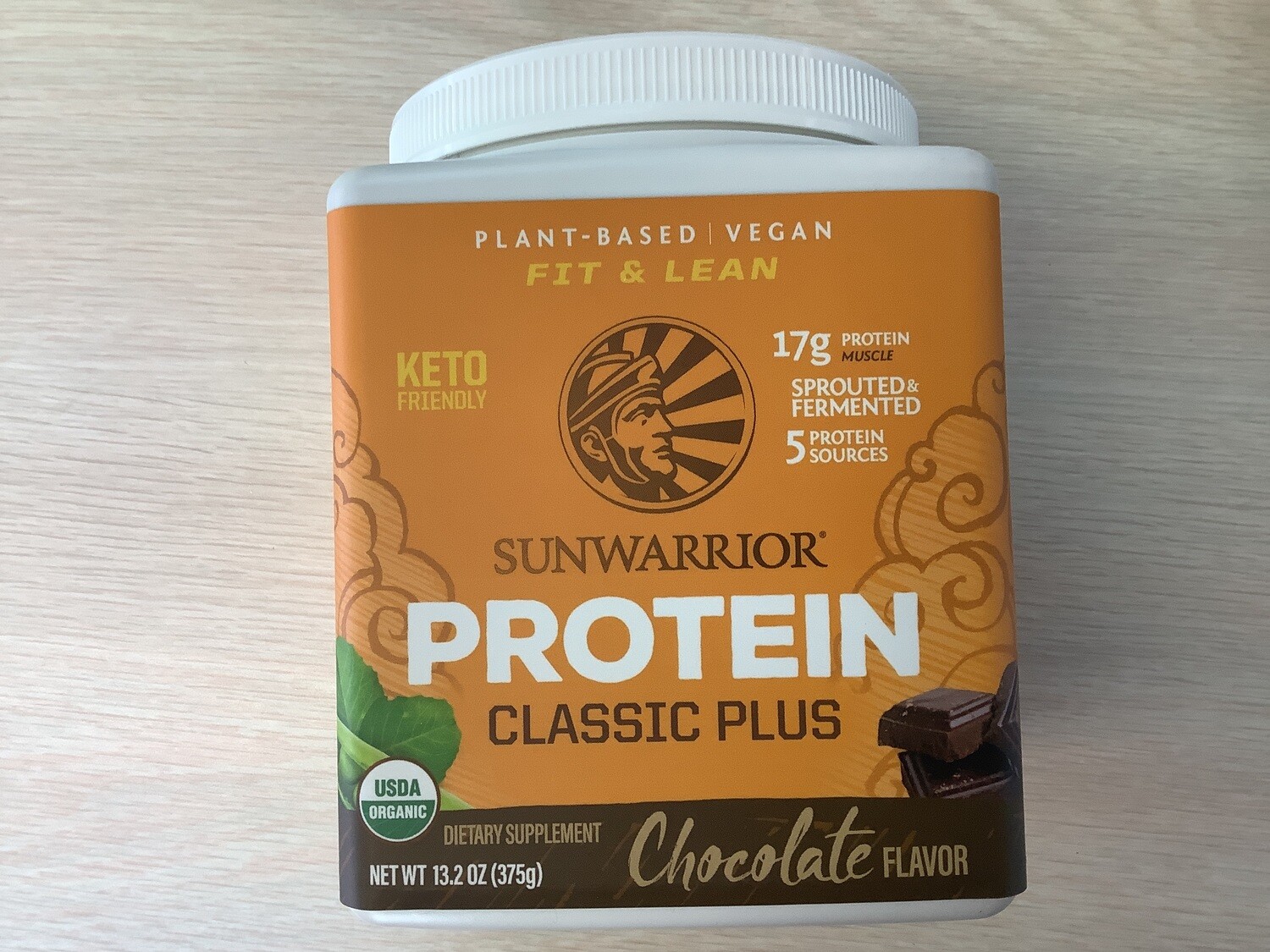 SUNWARRIOR PROTEIN POWDER CLASSIC PLUS CHOCOLATE 375 GM
