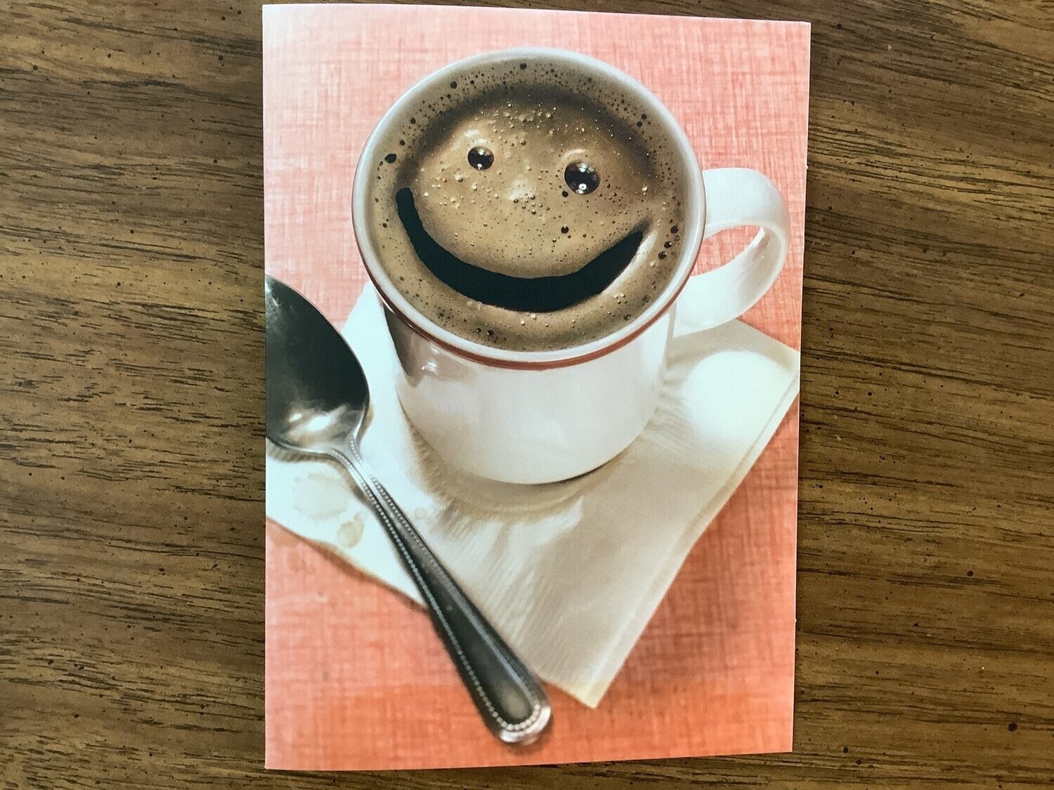 AVANTI CARD  SMILING COFFEE BLANK INSIDE