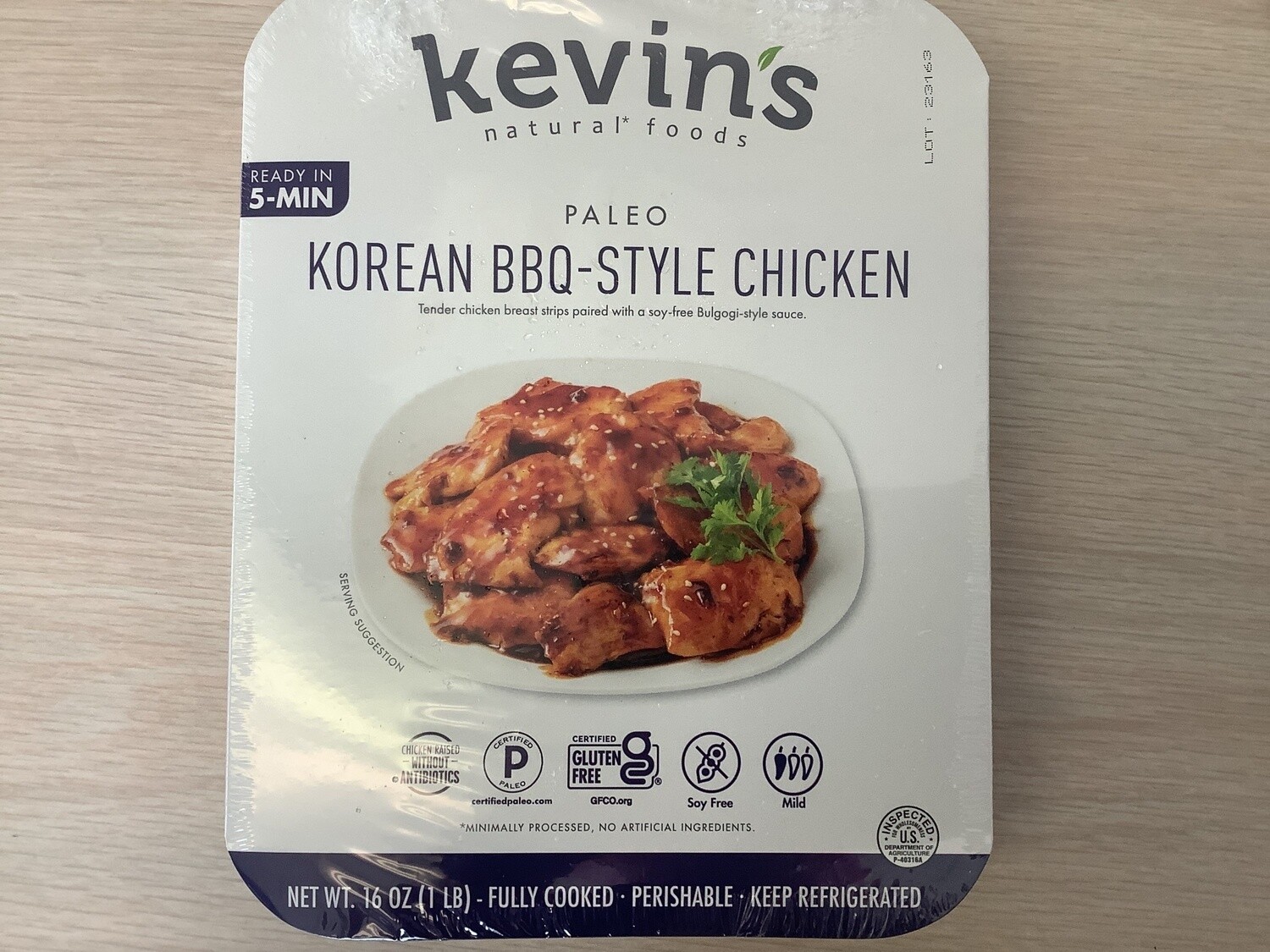 KEVINS NATURAL FOODS KOREAN BBQ CHICKEN 16 Oz FROZEN