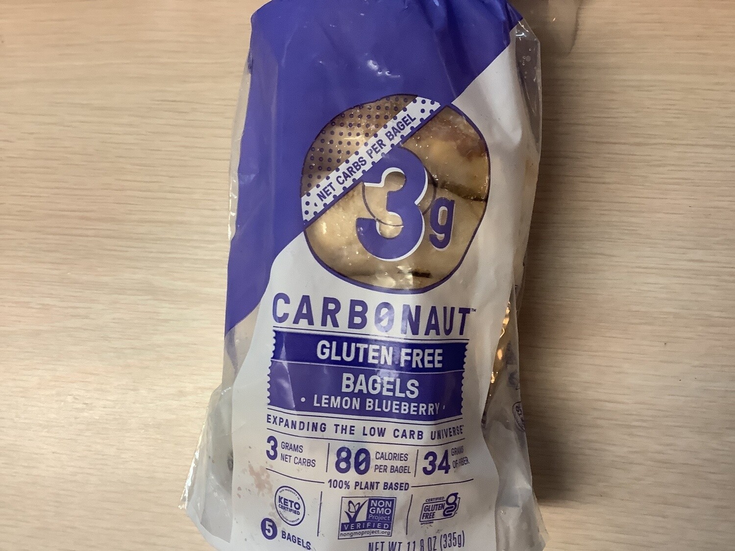 CARBONAUT BAGELS LEMON BLUEBERRY GLUTEN FREE 11.8 OZ
