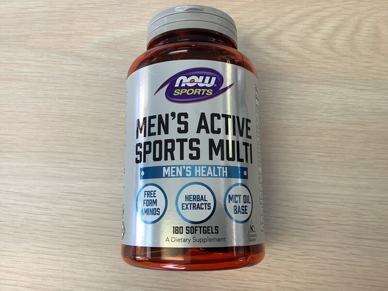 NOW MENS ACTIVE SPORTS MULTI VITAMIN 180 SGELS