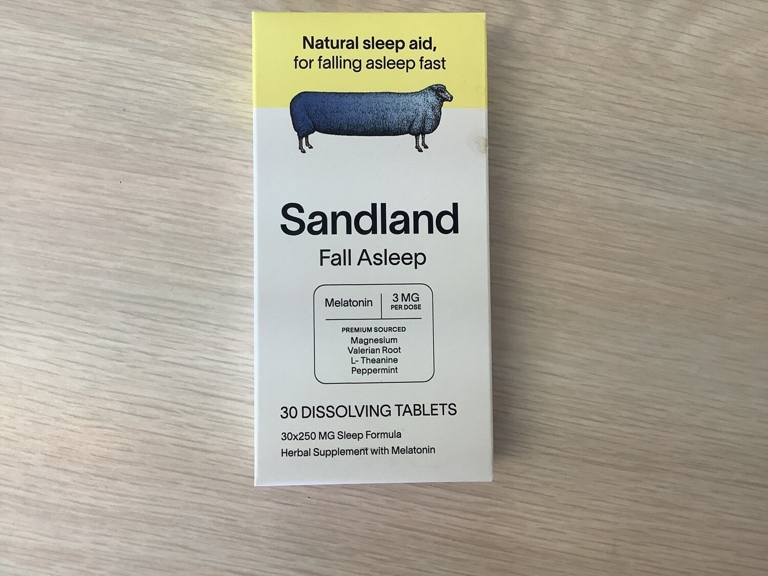 SANDLAND Fall Asleep WITH MELATONIN 3 MG 30 Dissolving Tablets