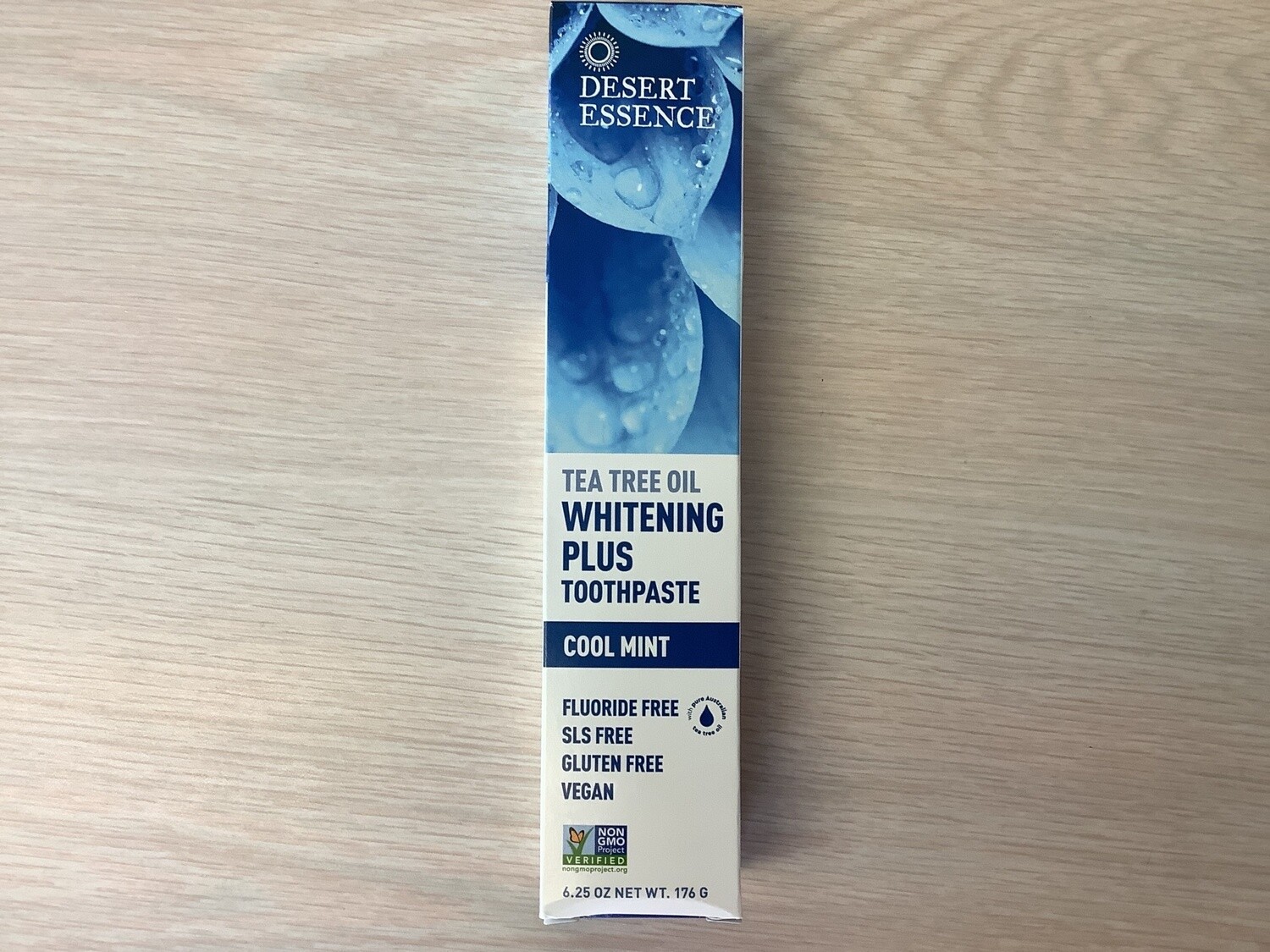 DESERT ESSENCE TOOTHPASTE COOL MINT TEA TREE OIL WHITENING+ 6.25 OZ