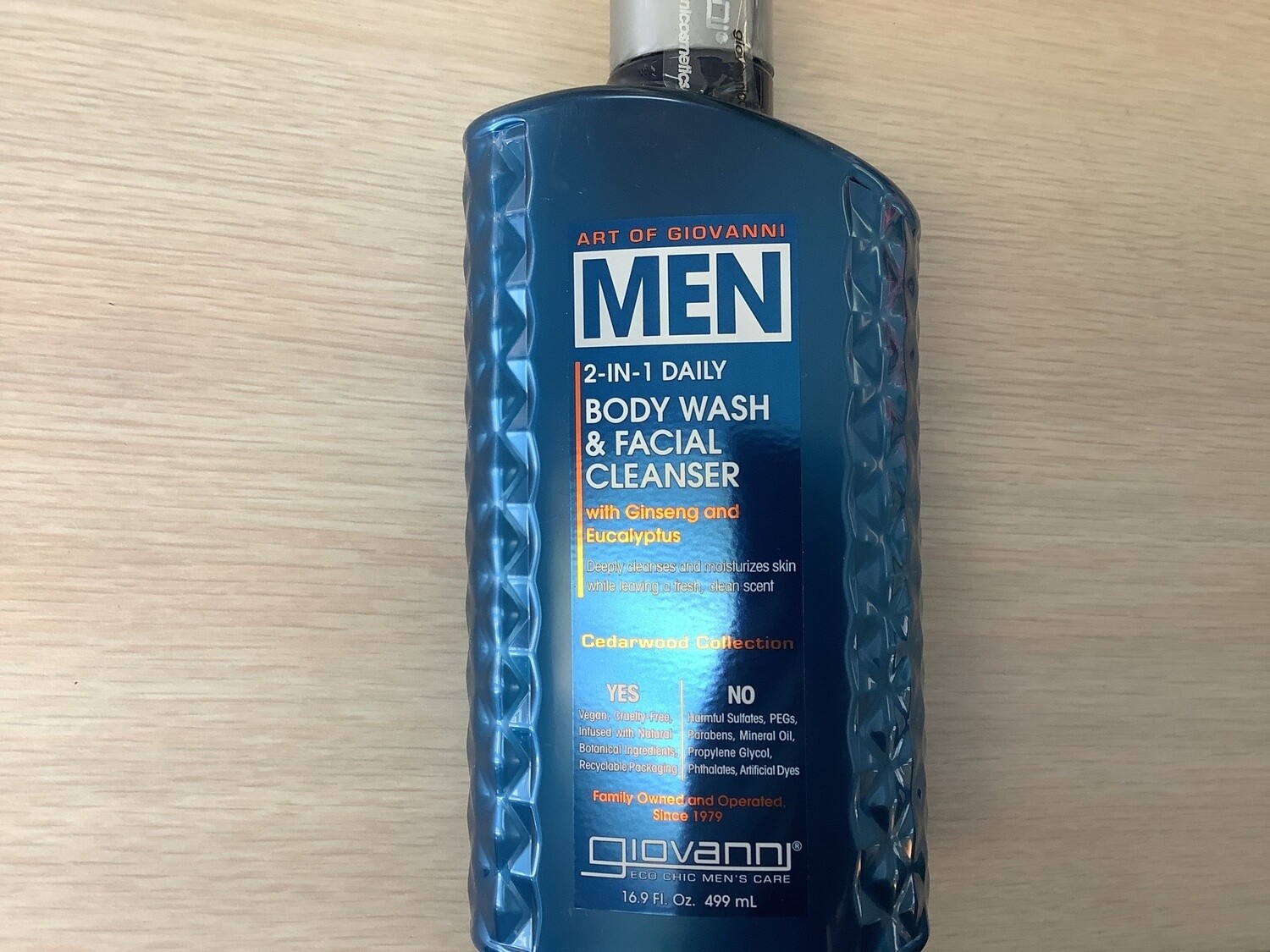 GIOVANNI MENS 2-in-1 DAILY BODY WASH 16.9 Oz