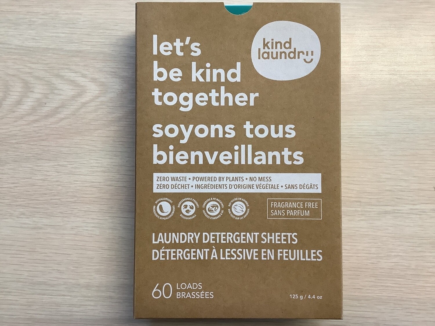 KIND LAUNDRY ZERO WASTE LAUNDRY DETERGENT SHEETS FRAGRANCE FREE 60 CNT