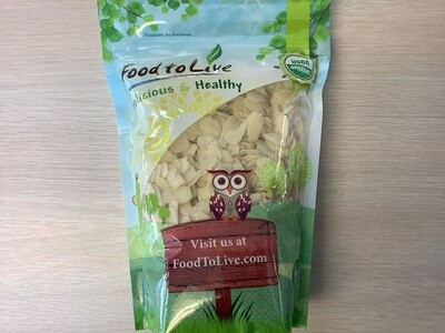 FOOD TO LIVE Organic Blanched Sliced Almonds 12 oz