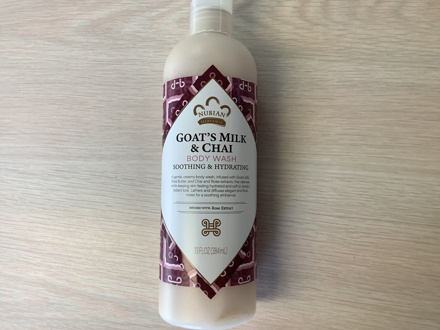 NUBIAN BODY WASH GOATS MILK CHAI 13 OZ