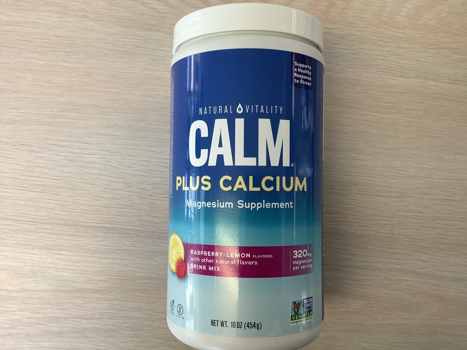 NATURAL VITALITY Calm Magnesium Plus Calcium Raspberry Lemon 16 ounce