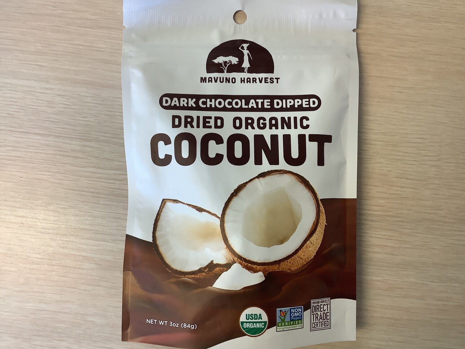 MAVUNO HARVEST DARK CHOCOLATE DRIED COCONUT ORG 3 oz
