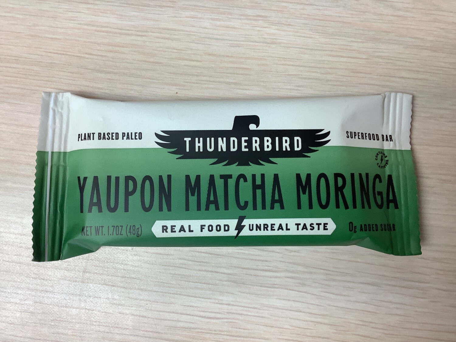 THUNDERBIRD YAUPON MATCHA MORINGA SUPERFOOD BAR 1.7 Oz
