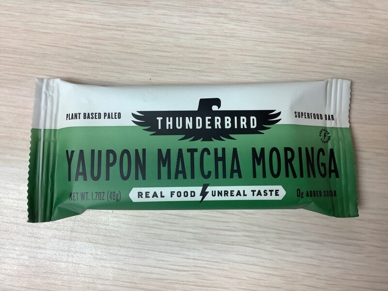 THUNDERBIRD YAUPON MATCHA MORINGA SUPERFOOD BAR 1.7 Oz