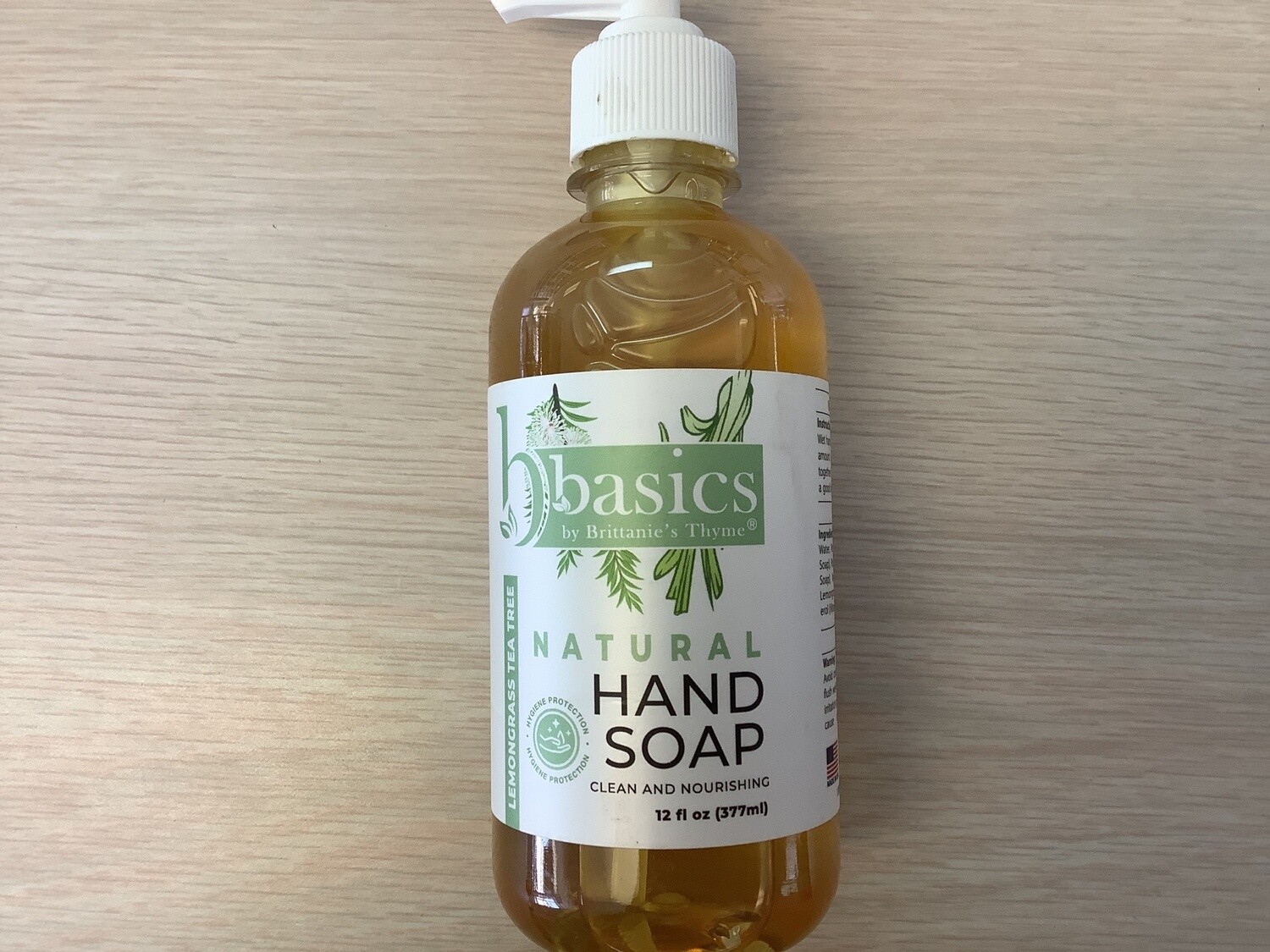 BRITTANIES THYME BASICS HAND SOAP LEMONGRASS TEA TREE 12 OZ
