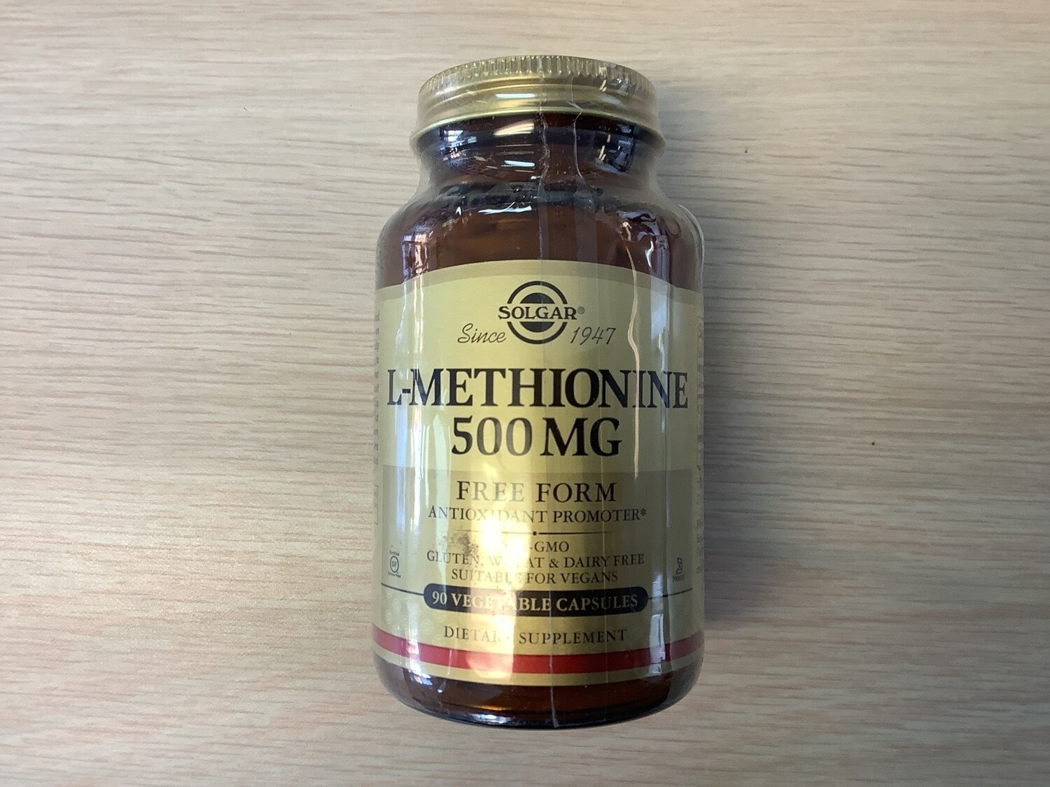 SOLGAR L-Methionine 500 mg Vegetable Capsules  90