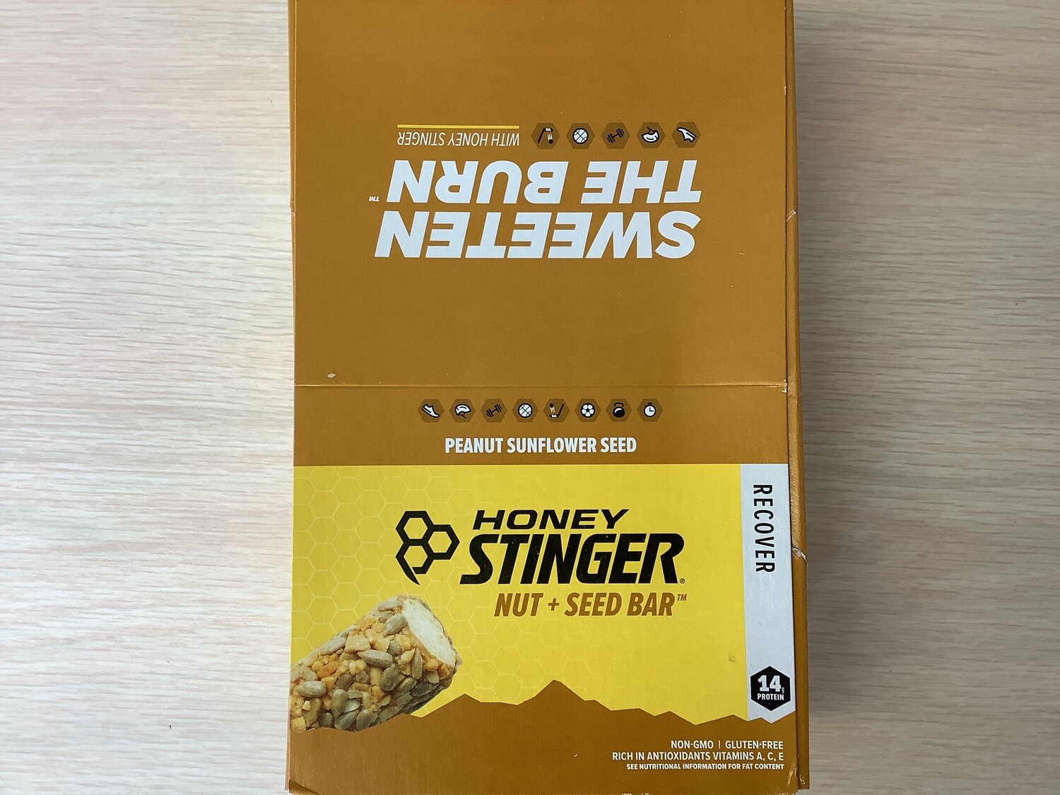 HONEY STINGER NUT AND SEED BAR PEANUT SUNFLOWER CASE OF 12