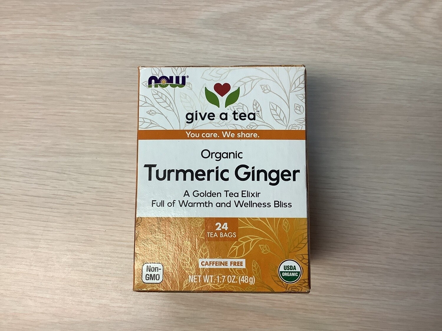 NOW GINGER TURMERIC TEA ORGANIC 24 BAGS