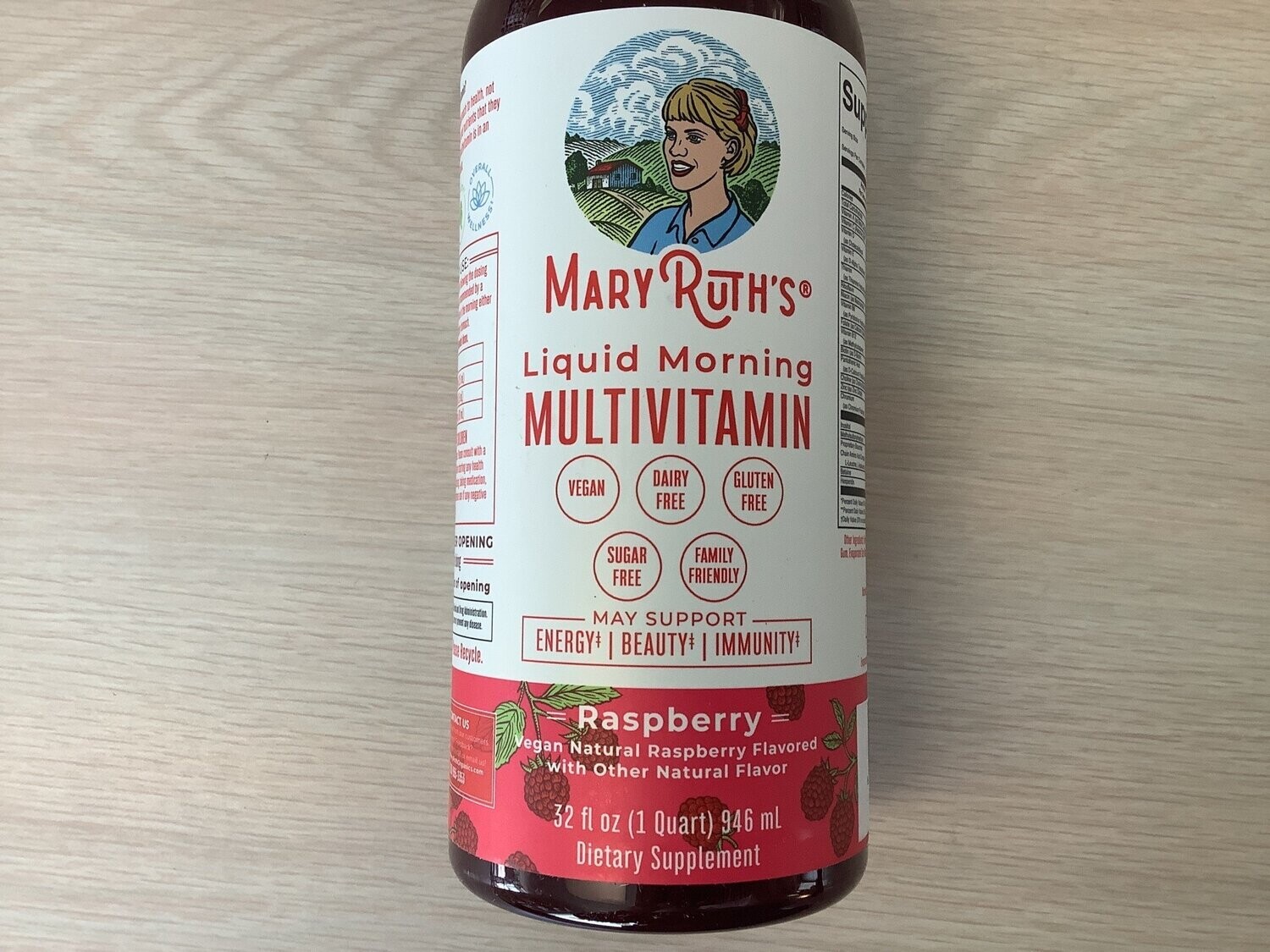 MARY RUTHS MULTIVITAMIN RASPBERRY LIQUID 32 OZ