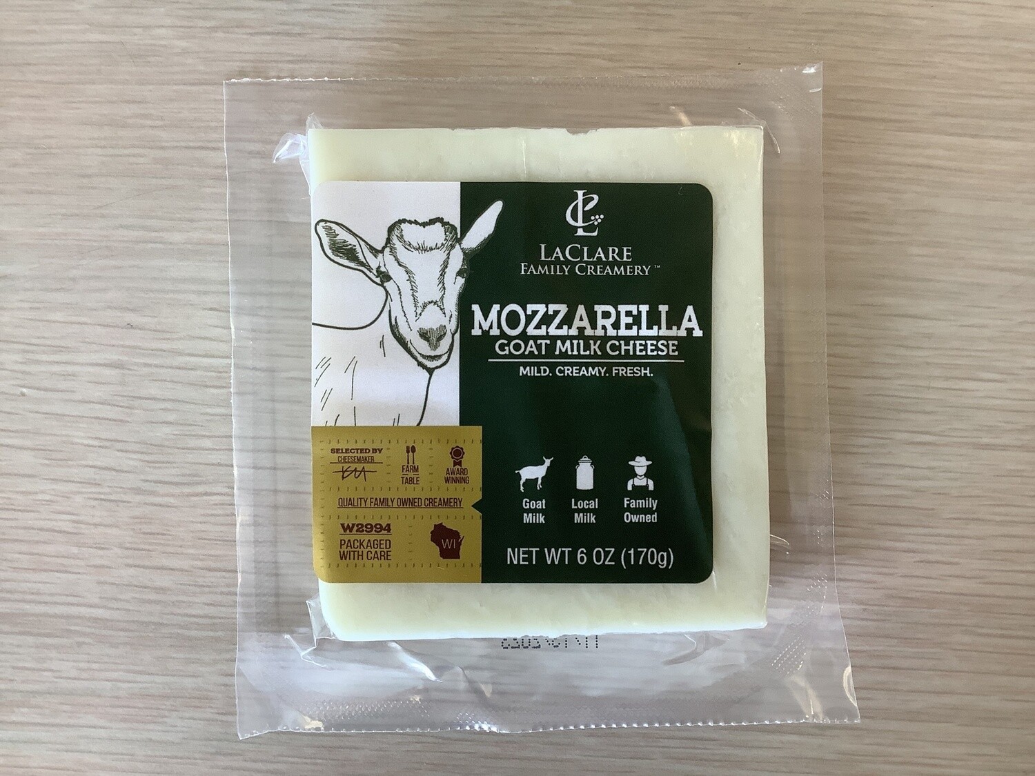 LACLARE CHEESE GOAT MOZZARELLA WHOLE PASTEURIZED 6 OZ