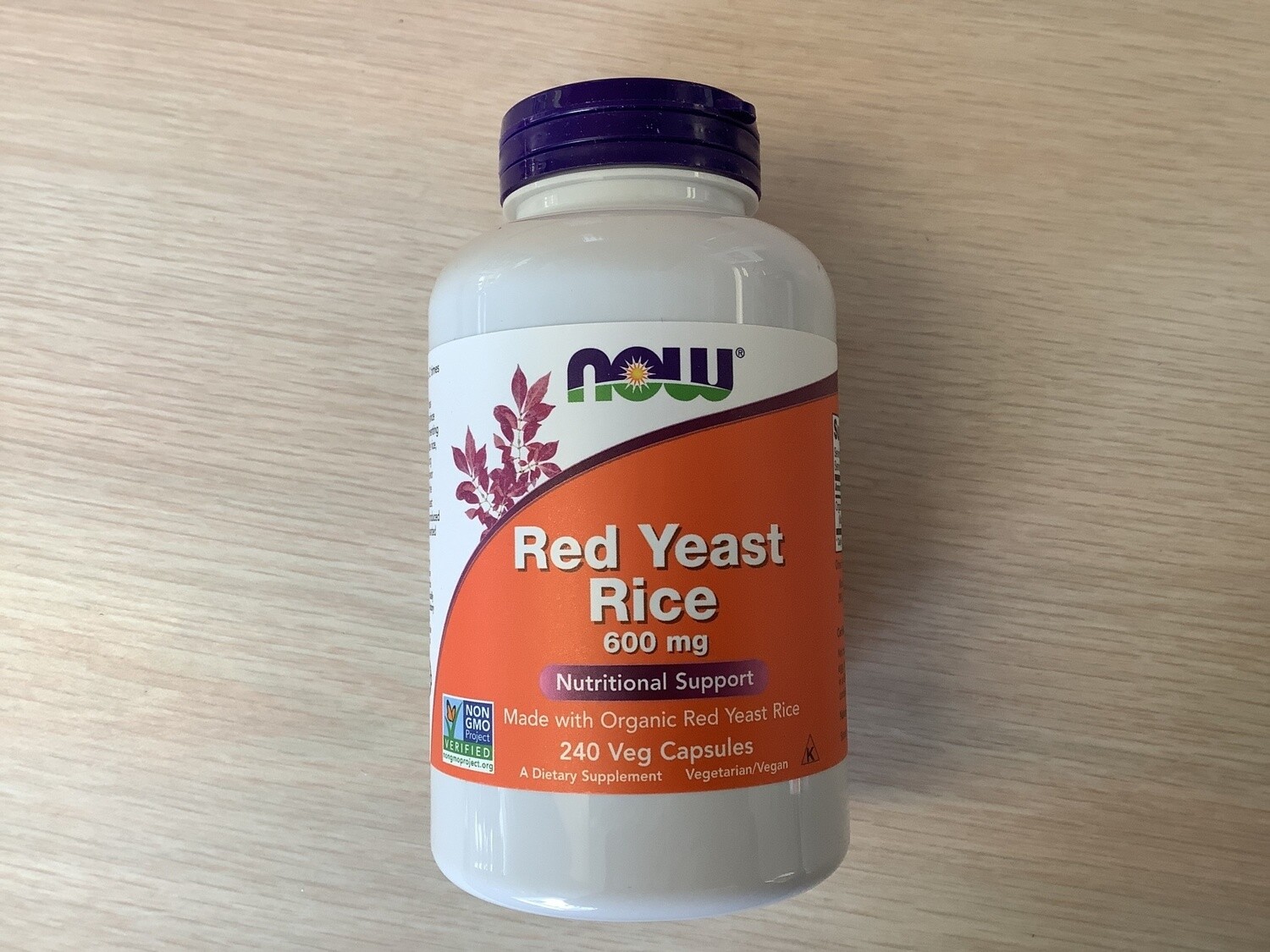 NOW RED YEAST RICE 600MG ORGANIC 240 VCAPS