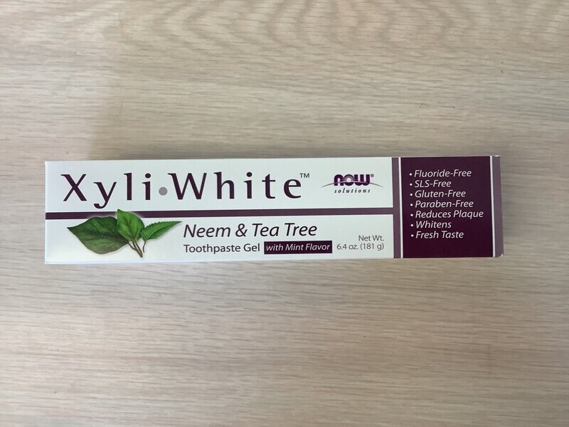 NOW XYLIWHITE NEEM &amp; TEA TREE TOOTHPASTE 6.4 OZ
