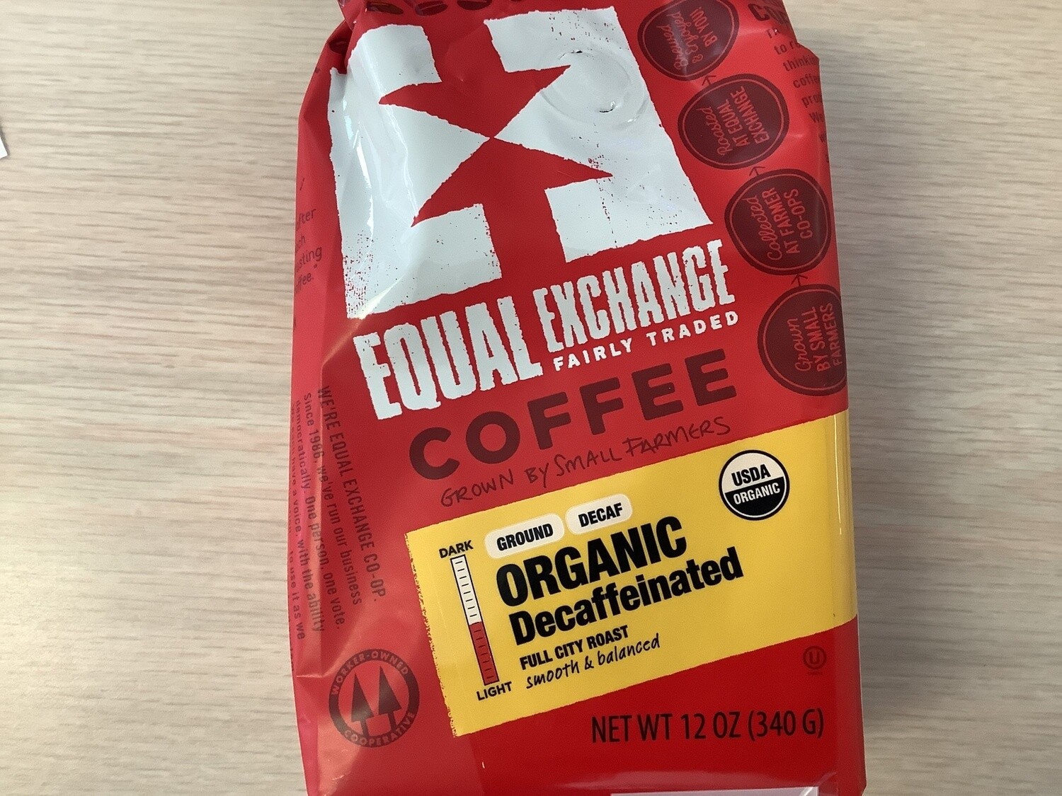 EQUAL EXCHANGE ORGANIC DECAF GROUND 12 oz