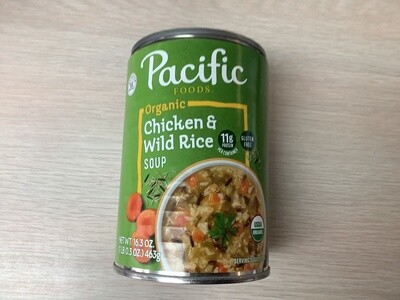 PACIFIC FOODS CHICKEN AND WILD RICE SOUP CAN 16.3 OZ