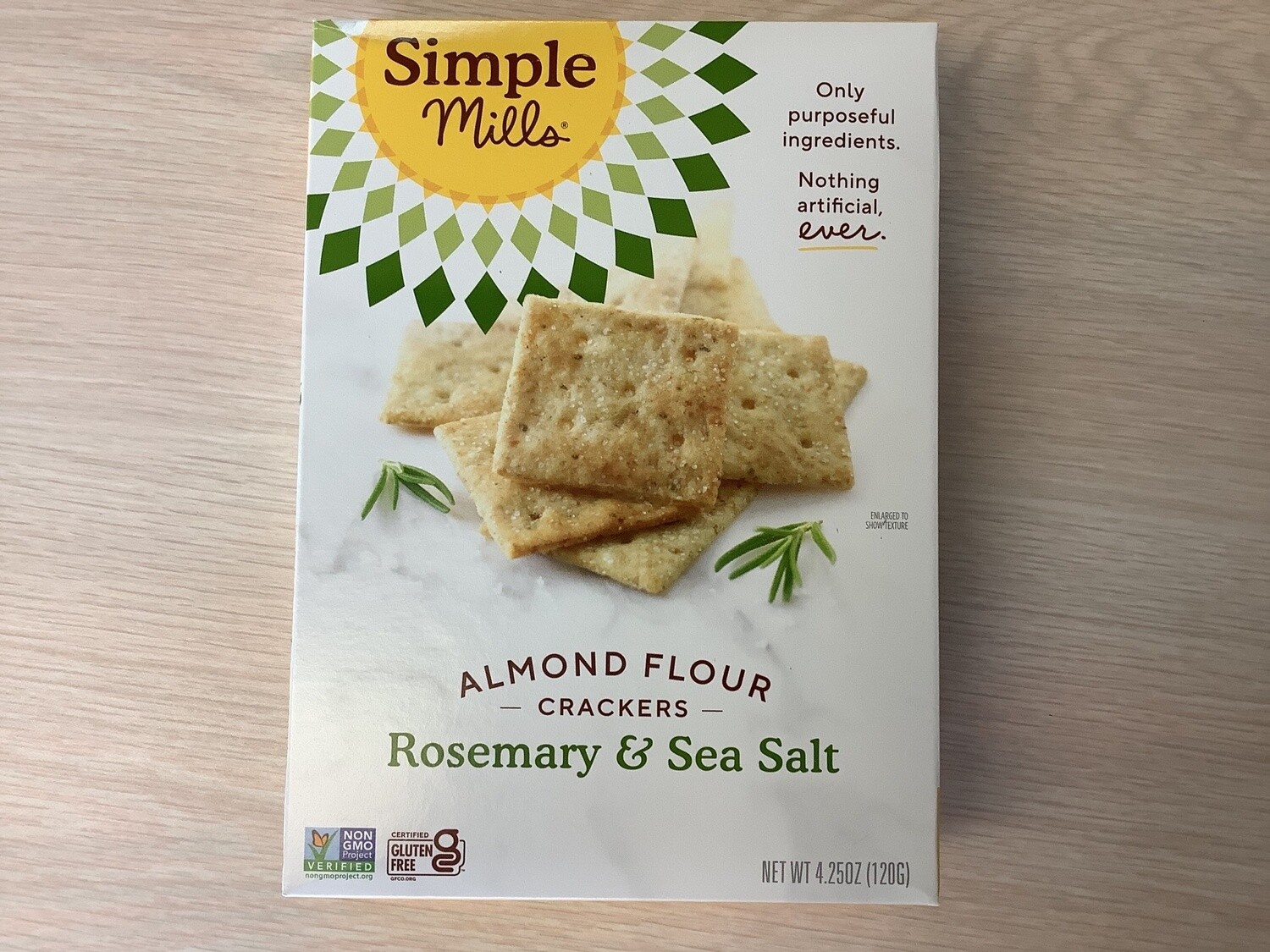 SIMPLE MILLS CRACKERS ALMOND FLOUR ROSEMARY SEA SALT 4.25 OZ