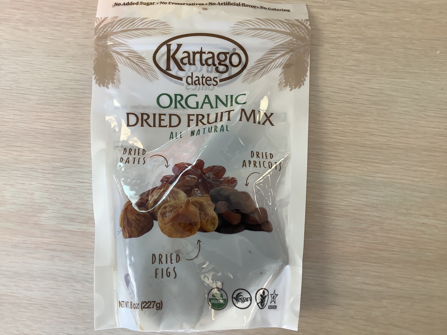 KARTAGO DATES ORGANIC DRIED FRUIT MIX DATES APRICOTS FIGS 8 OZ