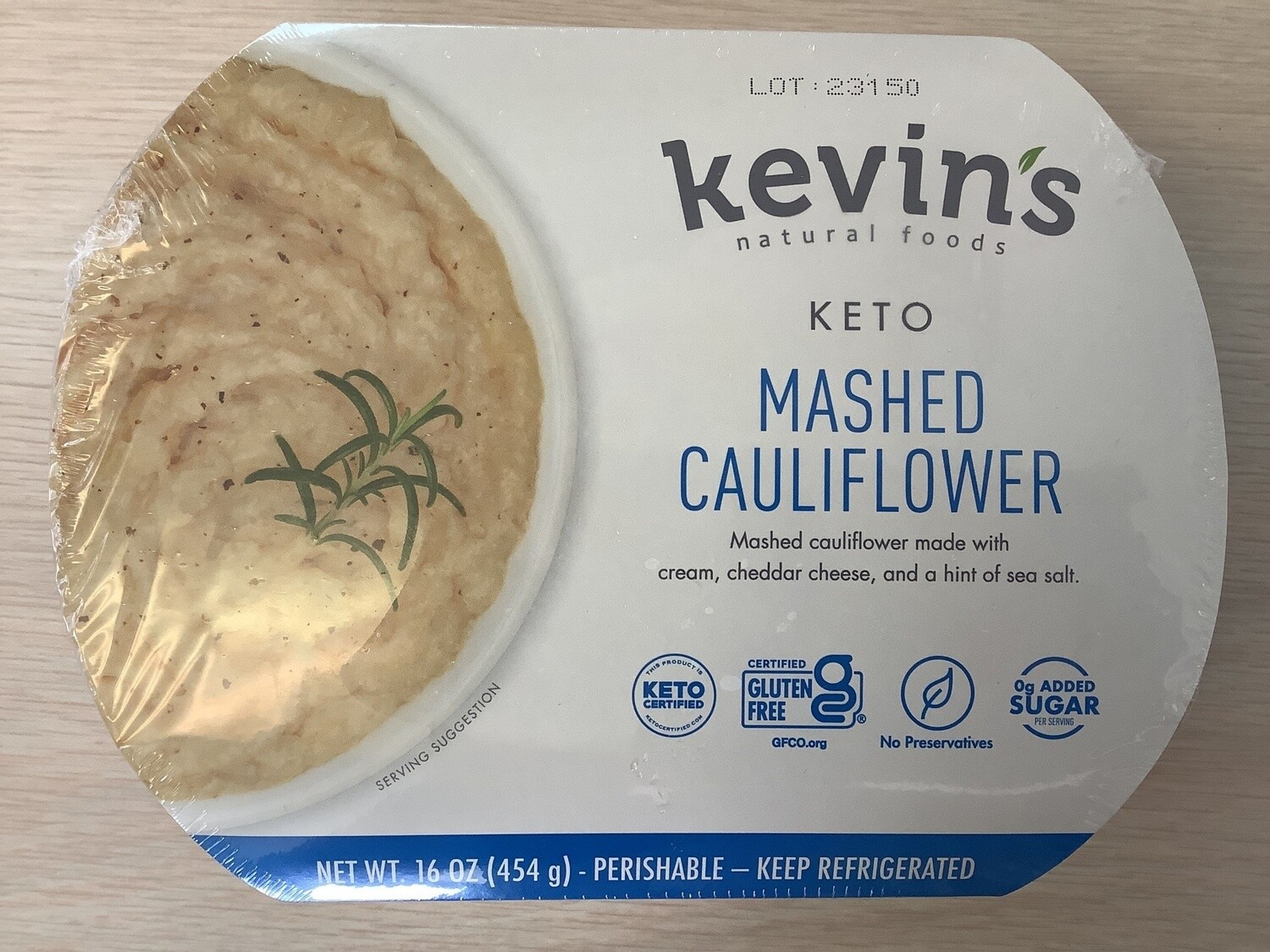 KEVINS NATURAL FOODS MASHED CAULIFLOWER 16 Oz FROZEN
