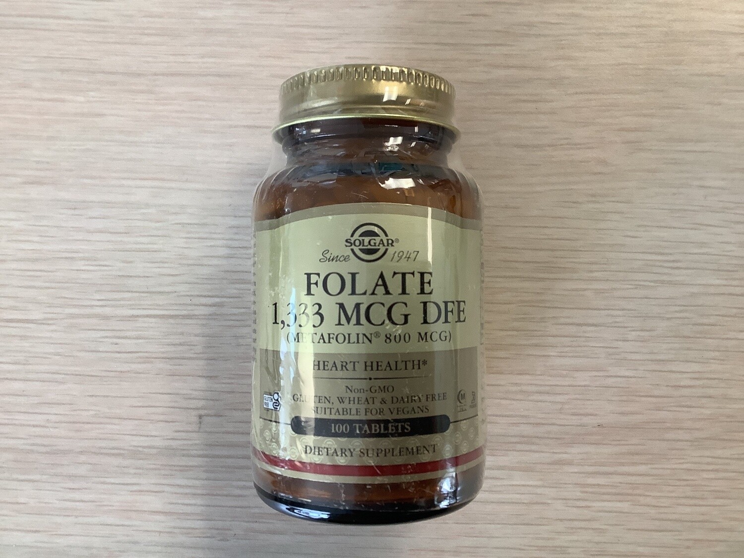 SOLGAR Folate 800 mcg (as Metafolin) Tablets 100