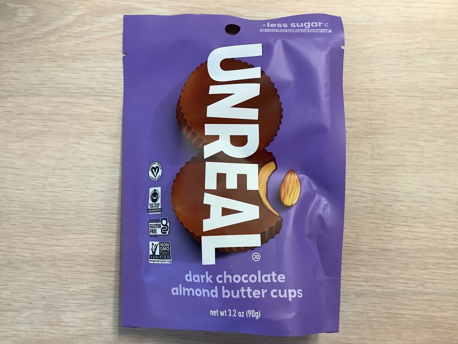 UNREAL DARK CHOCOLATE ALMOND BUTTER CUPS 3.2 OZ BAG