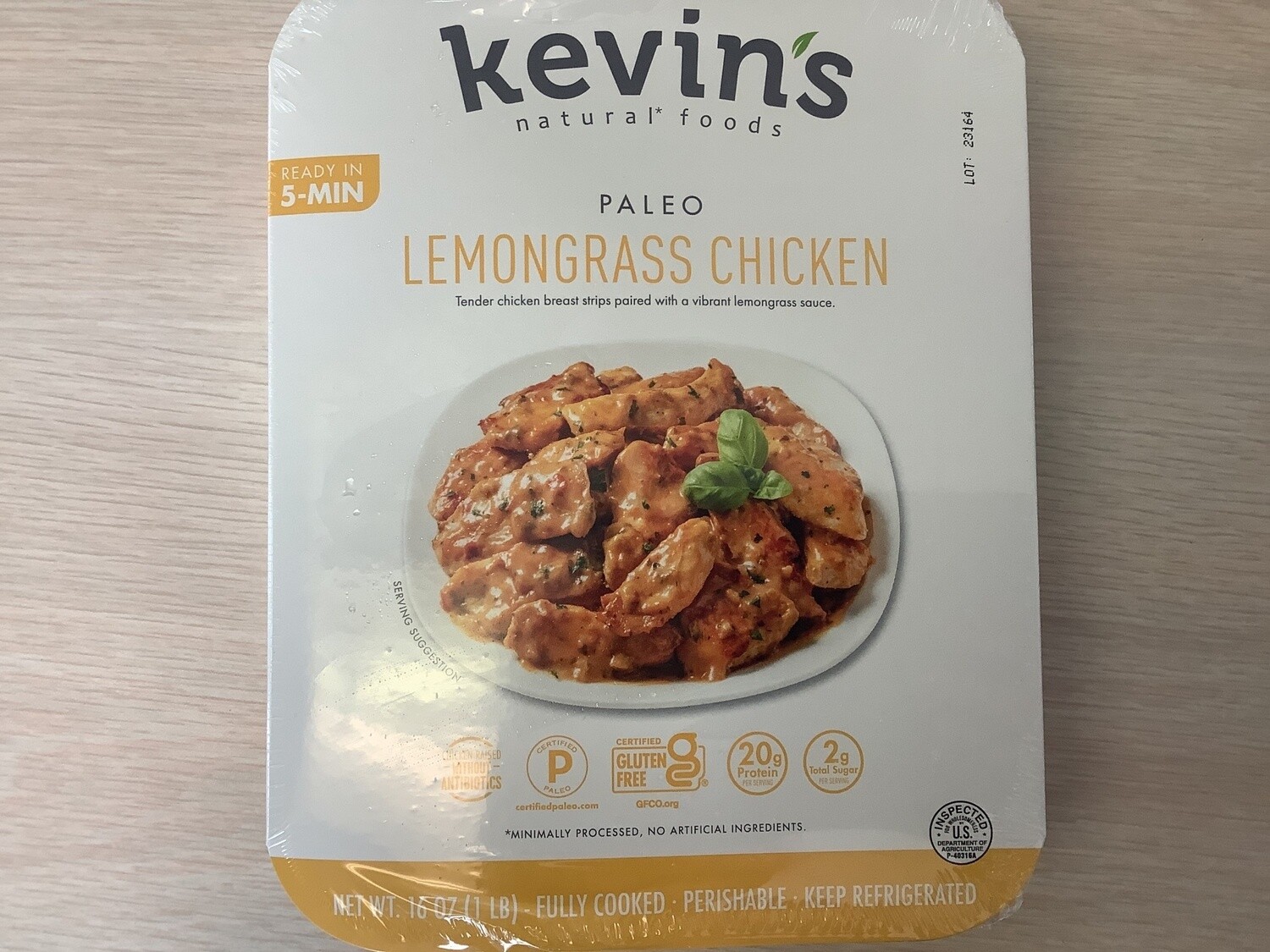 KEVINS NATURAL FOODS LEMONGRASS CHICKEN 16 Oz FROZEN