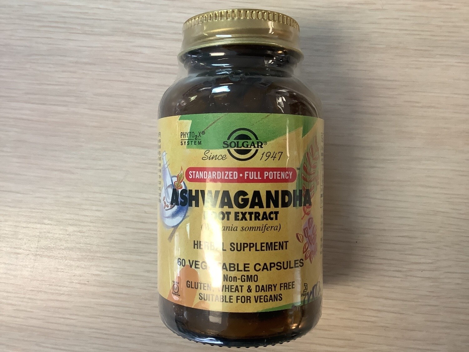 SOLGAR SFP Ashwagandha Root Extract Vegetable Capsules 60