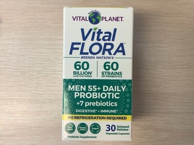 VITAL PLANET VITAL FLORA MENS 55+ 30 ct SHELF STABLE