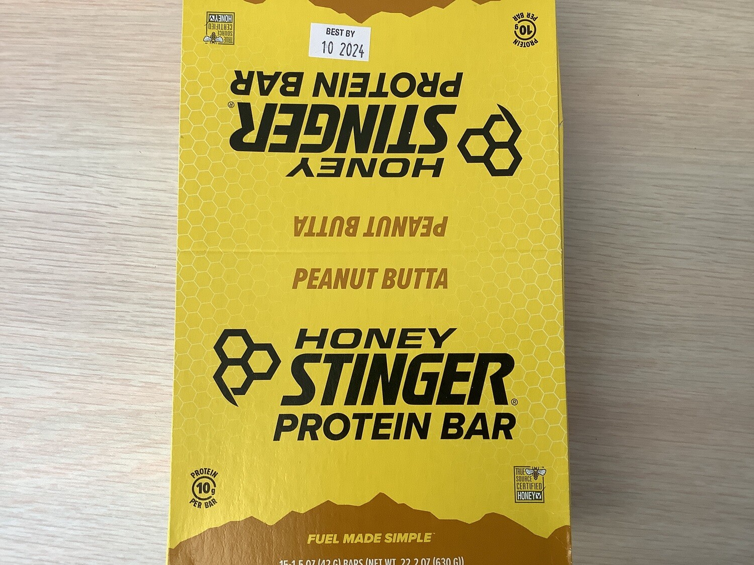 HONEY STINGER PROTEIN BARS PEANUT BUTTA BOX OF 15