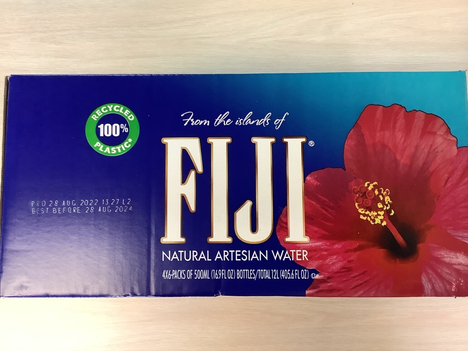 FIJI WATER NATURAL ARTESIAN 16.9 oz 500 ml  CASE OF 24