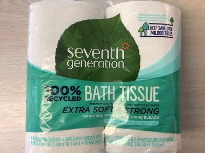 SEVENTH GENERATION White 2ply Bath Tissue 300 sheet 4pk