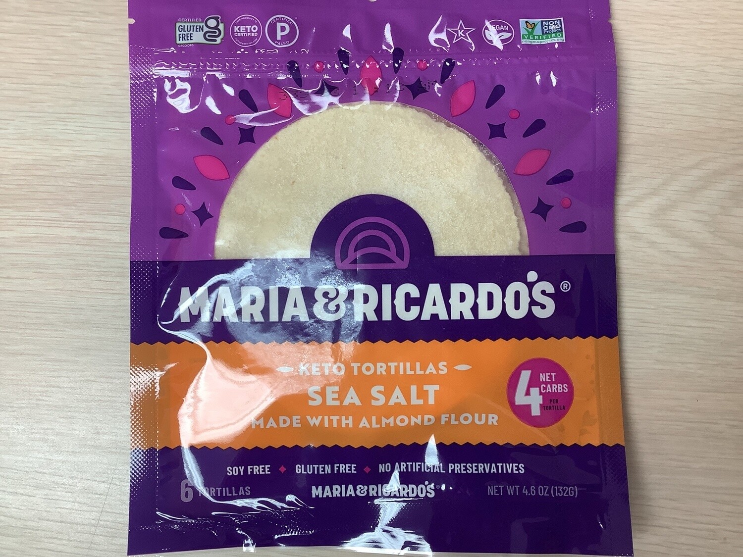 MARIA &amp; RICARDOS ALMOND SEA SALT TORTILLAS 4.6 OZ