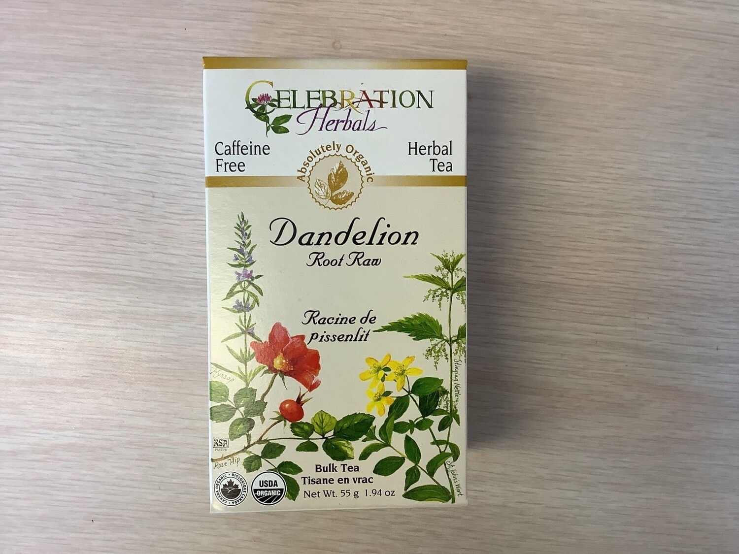 CELEBRATION HERBALS Loose-leaf Tea Dandelion Root Raw Organic 65 gm