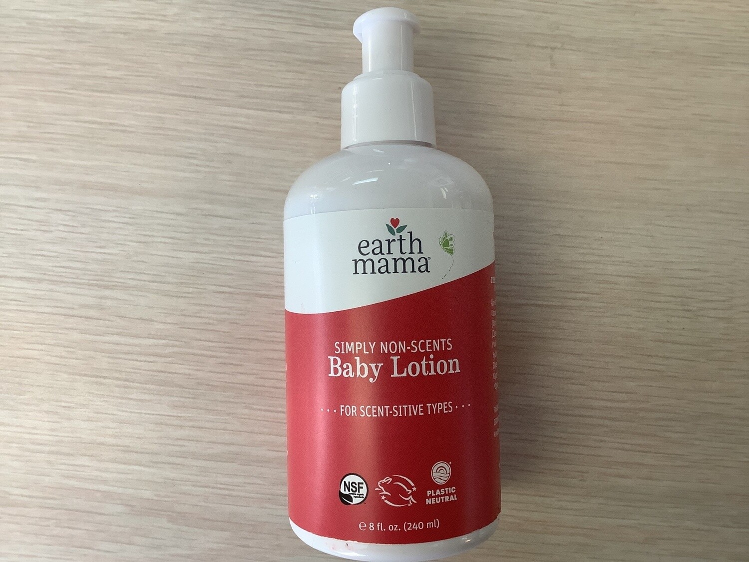 EARTH MAMA NON-SCENTS BABY LOTION 8 OZ