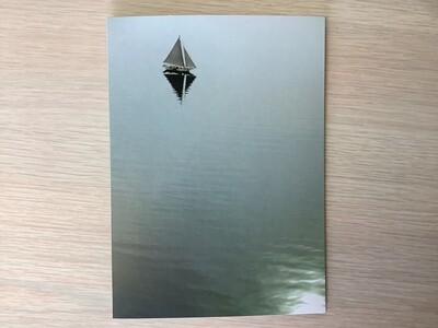 AVANTI AMERICA SAILBOAT ON CALM WATER SYMPATHY CARD