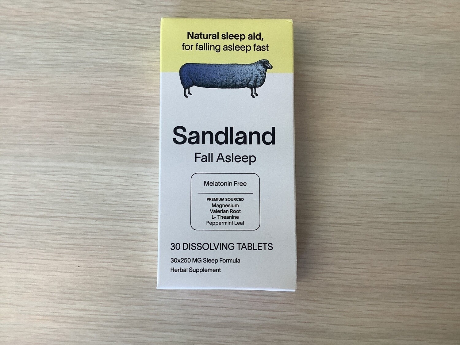 SANDLAND Fall Asleep MELATONIN FREE 30 Dissolving Tablets