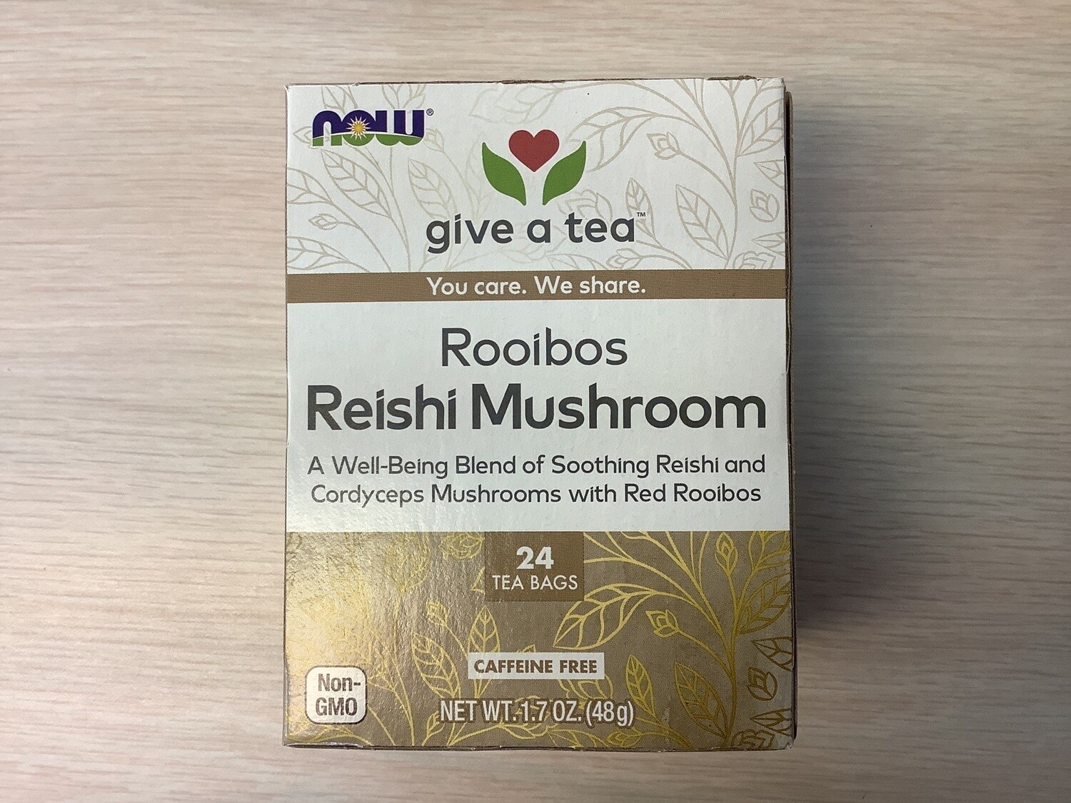 NOW ROOIBOS REISHI MUSHROOM TEA 24 BAGS